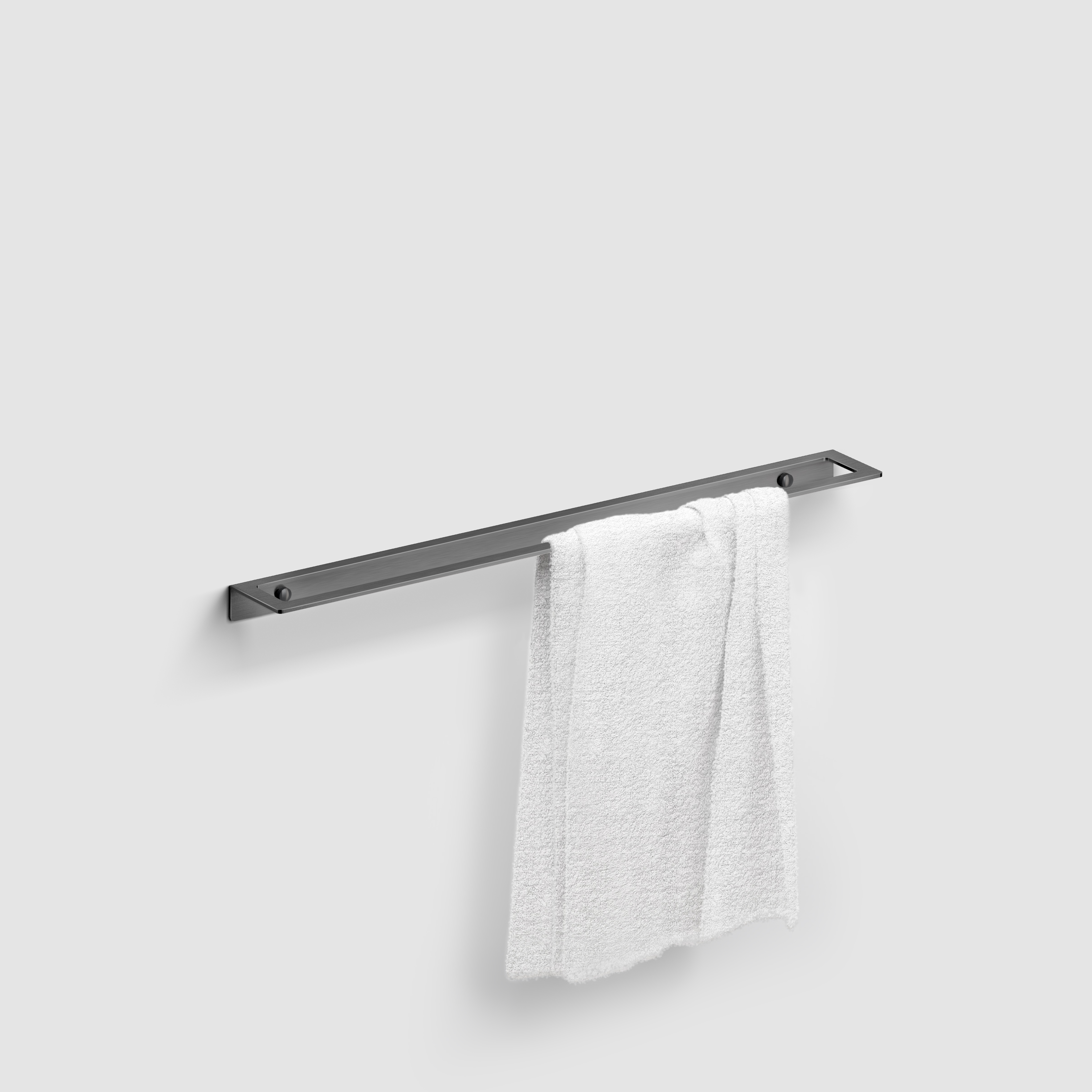 Clou Fold handdoekrek 60 cm, gunmetal geborsteld PVD